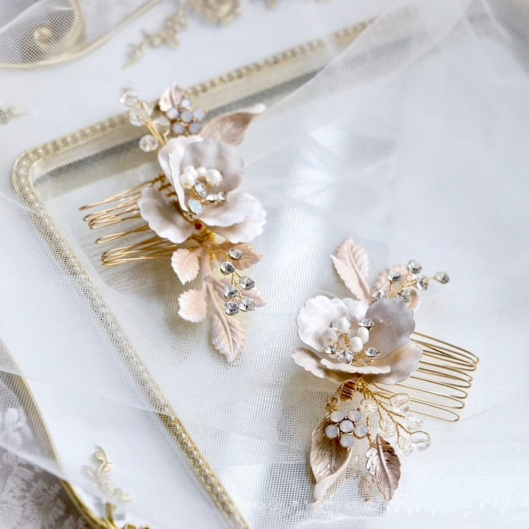 Loralyn - Bohemian Gold Bridal Hair Comb