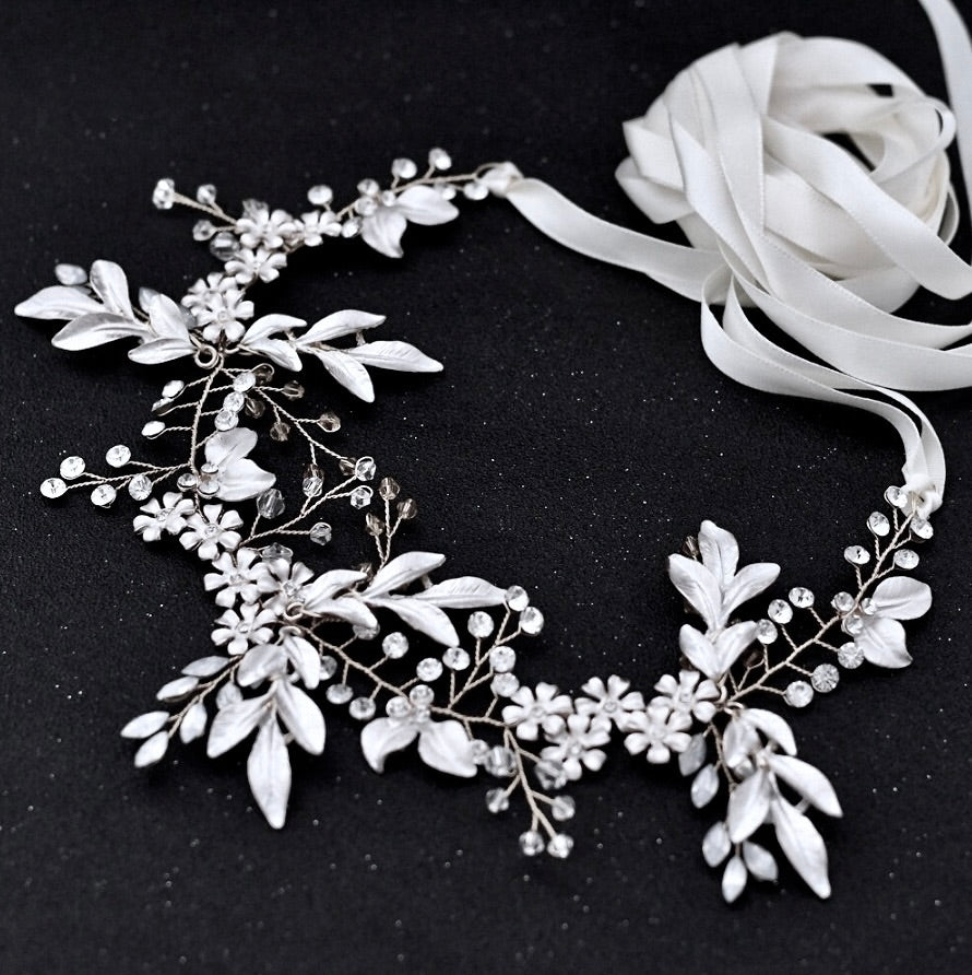 Ivy - Bohemian Opal Bridal Belt/Sash- Available in Gold and Silver