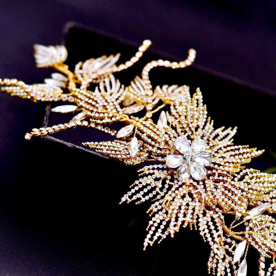 Eldorado - Gold Crystal Bridal Hair Accessory