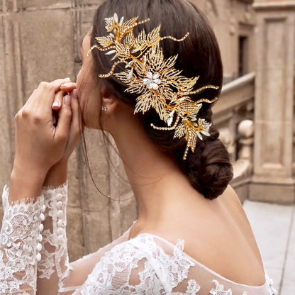 Eldorado - Gold Crystal Bridal Hair Accessory