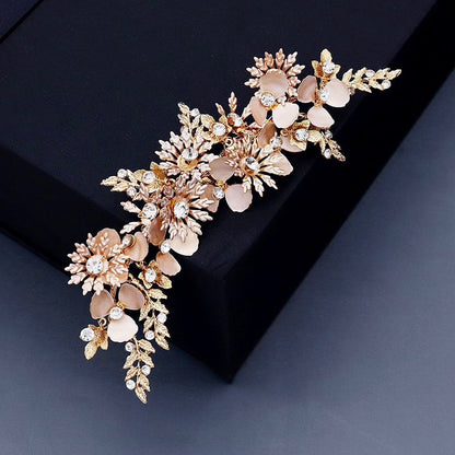 Selima - Gold Crystal Bridal Hair Clip