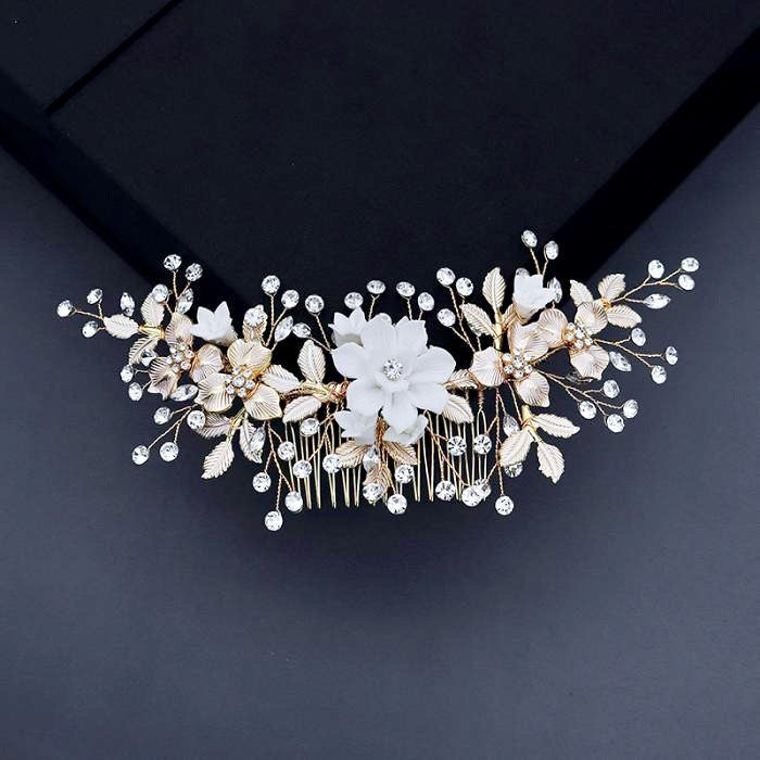Rosie - Gold Bridal Hair Comb