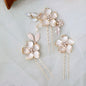 Yara -  Gold Opal Bridal Hair Pin Set