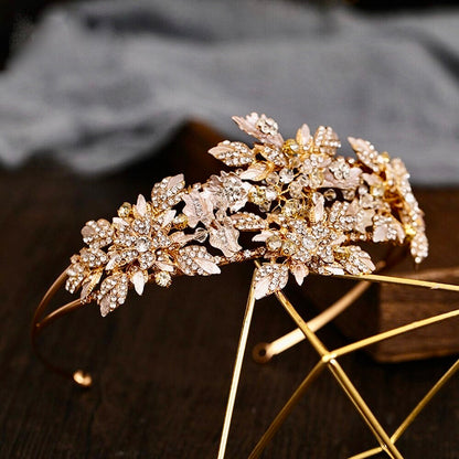Sybil - Gold Crystal Bridal Headdress