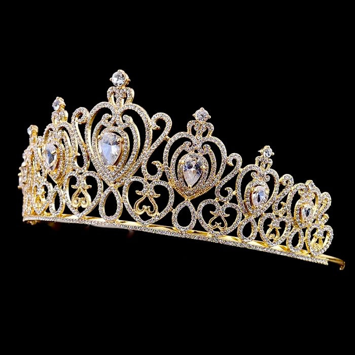 Roma - Cubic Zirconia Bridal Tiara - Available in Silver and Gold