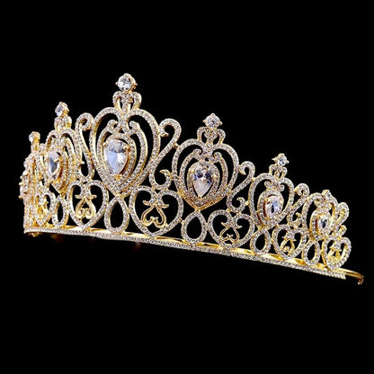 Roma - Cubic Zirconia Bridal Tiara - Available in Silver and Gold