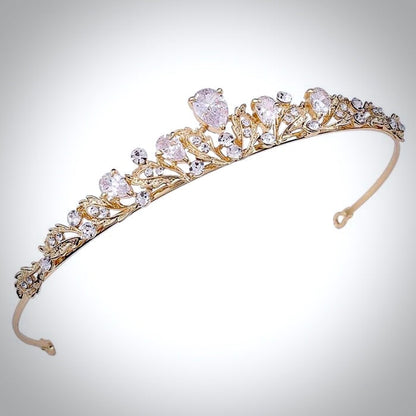 "Rochelle" - Wedding Cubic Zirconia Tiara - Available in Silver, Rose Gold and Yellow Gold