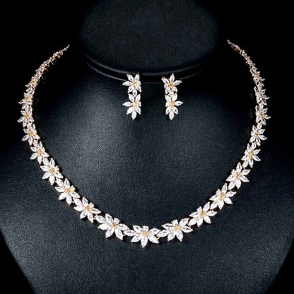 Heather - Cubic Zirconia Bridal Jewelry Set - Available in Silver and Gold
