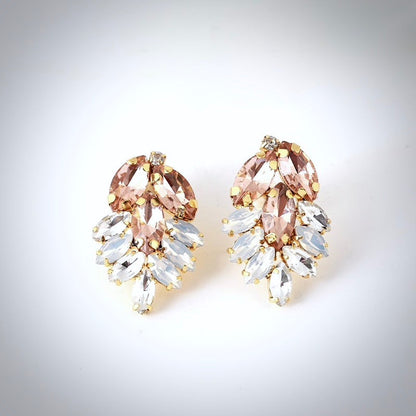 Myria -  Gold Swarovski Crystal Bridal Earrings