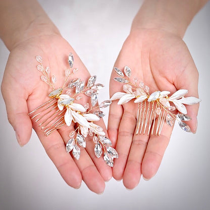 "Malia" - Gold Opal Bridal Hair Comb