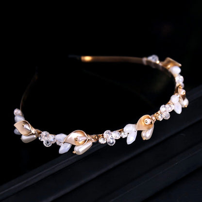"Shaye" - Gold Opal Bridal Headband