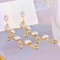 Ariella - Gold Pearl Bridal Earrings
