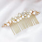 Bertha - Gold Pearl Bridal Hair Comb