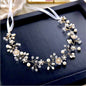 "Noreen" - Gold Pearl and Crystal Bridal Headband