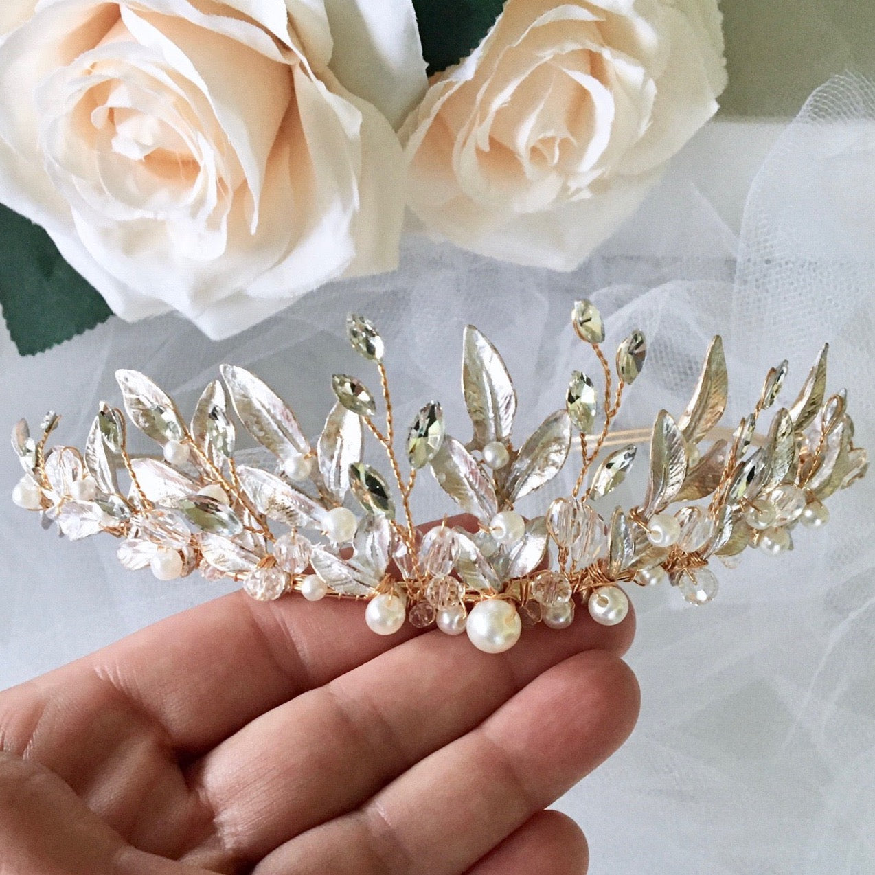 Reverie - Bohemian Rose Gold Bridal Tiara