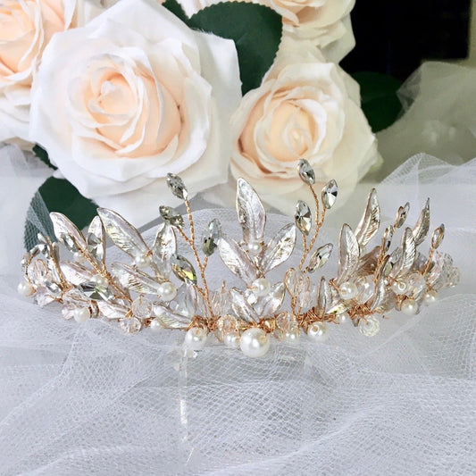 Reverie - Bohemian Rose Gold Bridal Tiara
