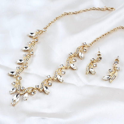 "Tangier" - Rhinestone Bridal Jewelry Set - Available in Gold and Silver