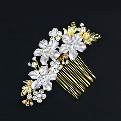 "Giulia" - Crystal Bridal Hair Comb - Available in Gold and Silver