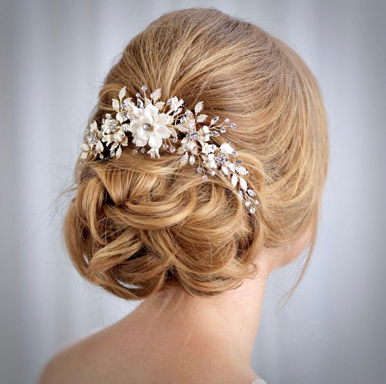 Rosie - Gold Bridal Hair Comb