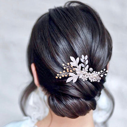 Ivy - Bohemian Crystal Hair Comb - Available in Yellow Gold, Rose Gold and Silver