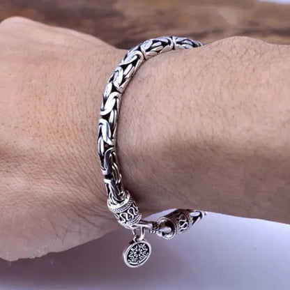 Goth-inspired Antique Silver Bracelet