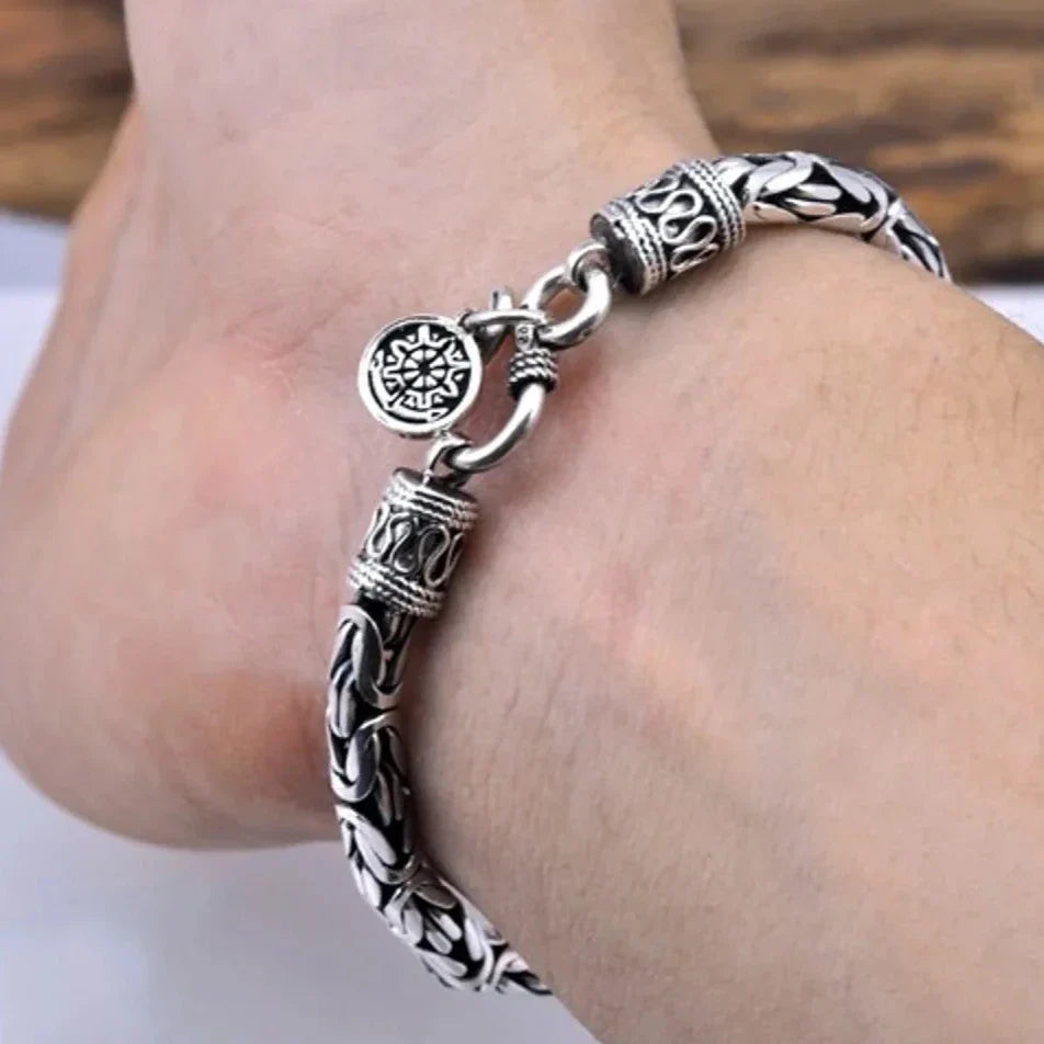 Goth-inspired Antique Silver Bracelet