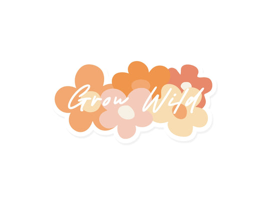 Grow Wild (Retro) Sticker