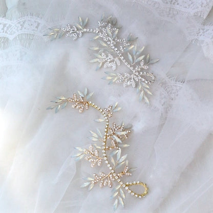 "Endora" -  Swarovski Opal Bridal Hair Accessory - Available in Silver and Gold