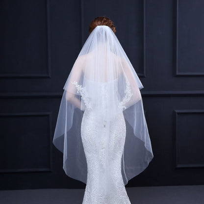 "Jody" - Ivory Fingertip Length Bridal Veil
