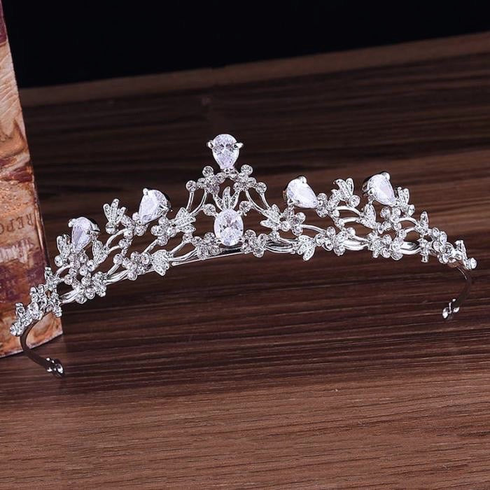 Annelise - Silver Cubic Zirconia Bridal Tiara