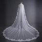 "Natalya" - Lace Edge Cathedral Bridal Veil - Available in White and Ivory