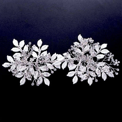 "Selina" - Silver Crystal Bridal Headband/Hair Vine