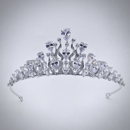 Felicia - Silver Cubic Zirconia Bridal Tiara