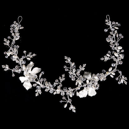 Athena - Pearl and Crystal Bridal Headband - Available in Gold and Silver