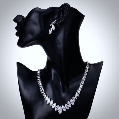 Taylor - Silver Cubic Zirconia Bridal Jewelry Set