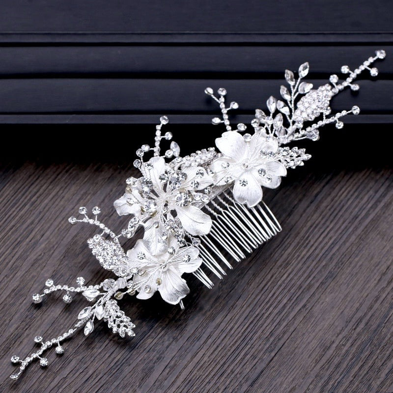 Claudia - Crystal Bridal Hair Comb - Available in Gold and Silver