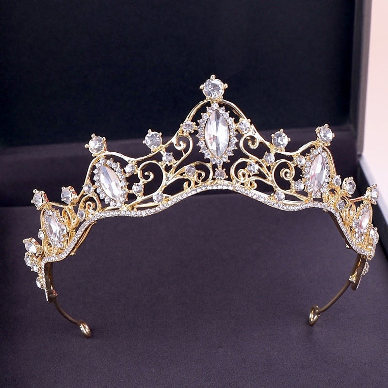 Ashlyn - Gold Crystal Bridal Tiara