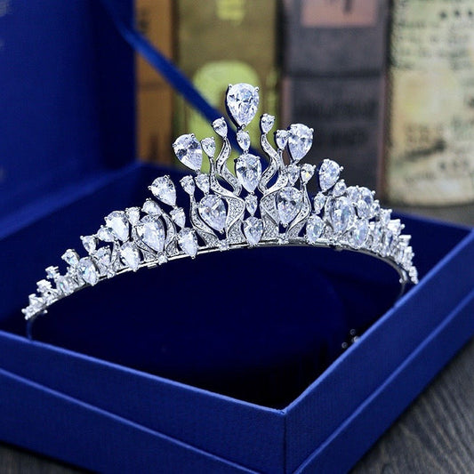 Felicia - Silver Cubic Zirconia Bridal Tiara