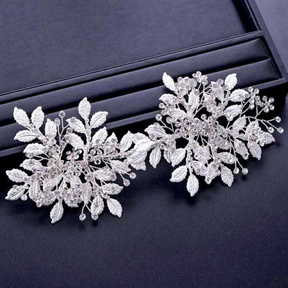 "Selina" - Silver Crystal Bridal Headband/Hair Vine