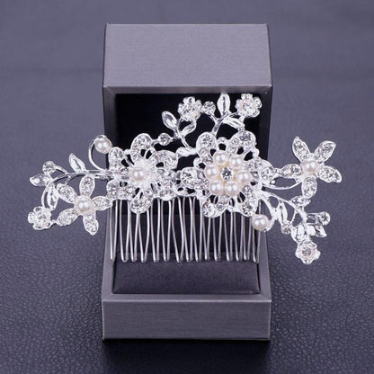 "Hazel" - Pearl and Crystal Bridal Hair Comb