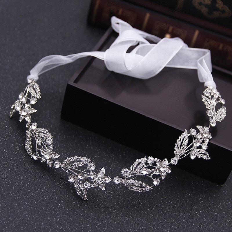 Lauren - Silver Crystal Bridal Headband