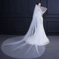 "Elisha" - Simple 2-Tier Cathedral Bridal Veil - Available in White and Ivory