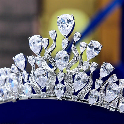 Felicia - Silver Cubic Zirconia Bridal Tiara