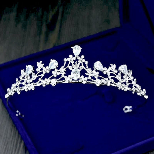 Annelise - Silver Cubic Zirconia Bridal Tiara