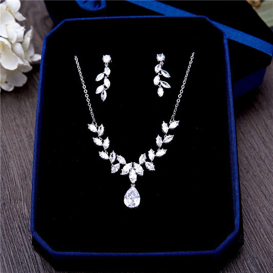 Rochelle - Silver Cubic Zirconia Bridal Jewelry Set