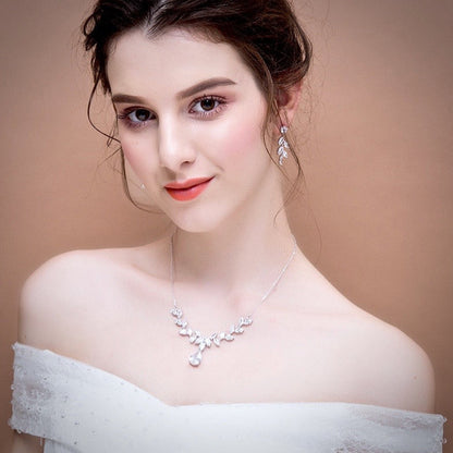 Rochelle - Silver Cubic Zirconia Bridal Jewelry Set