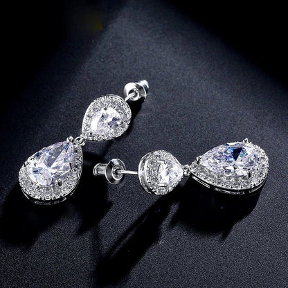 Renee - Cubic Zirconia Bridal Jewelry Set - Available in Silver, Rose Gold and Yellow Gold