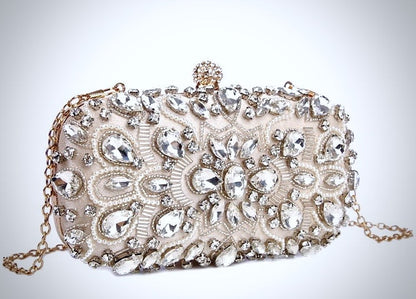 Greta - Champagne Bridal Handbag Clutch