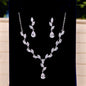 Ivelina - Silver Cubic Zirconia 3-Piece Bridal Jewelry Set With Tiara