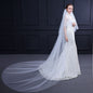 "Elisha" - Simple 2-Tier Cathedral Bridal Veil - Available in White and Ivory